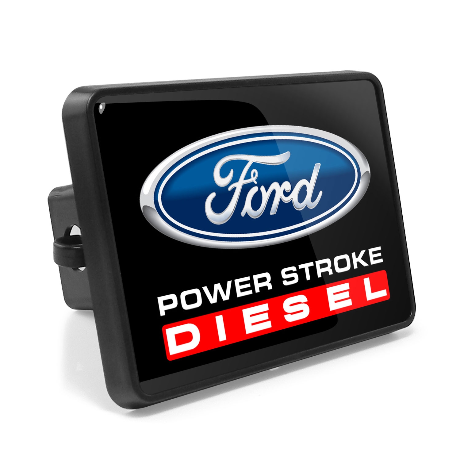 Ford Power-Stroke Diesel UV Graphic Metal Plate on ABS Plastic 2 inch Tow Hitch Cover