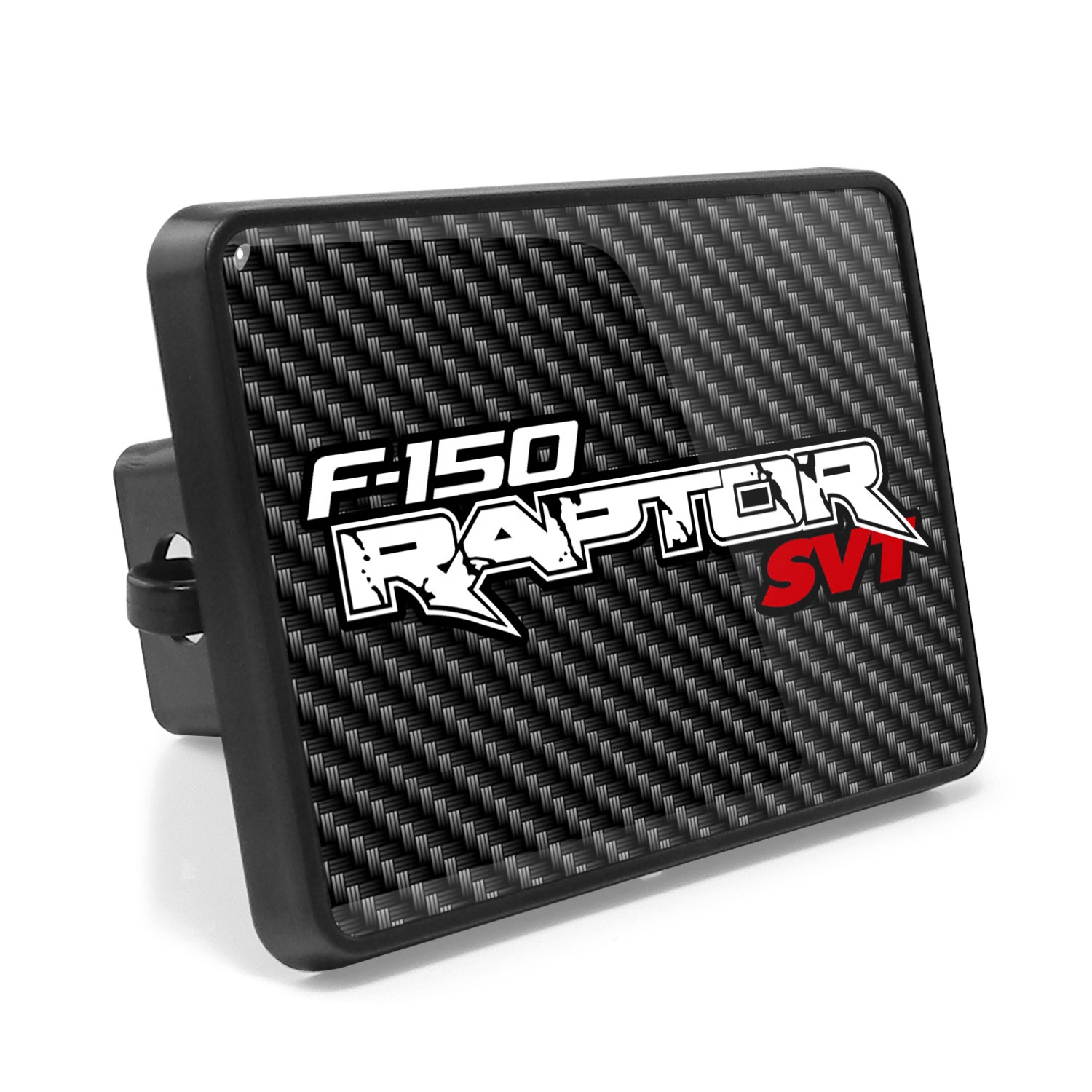 Ford Raptor Carbon Fiber Look UV Graphic Metal Plate on ABS Plastic 2 inch Tow Hitch Cover