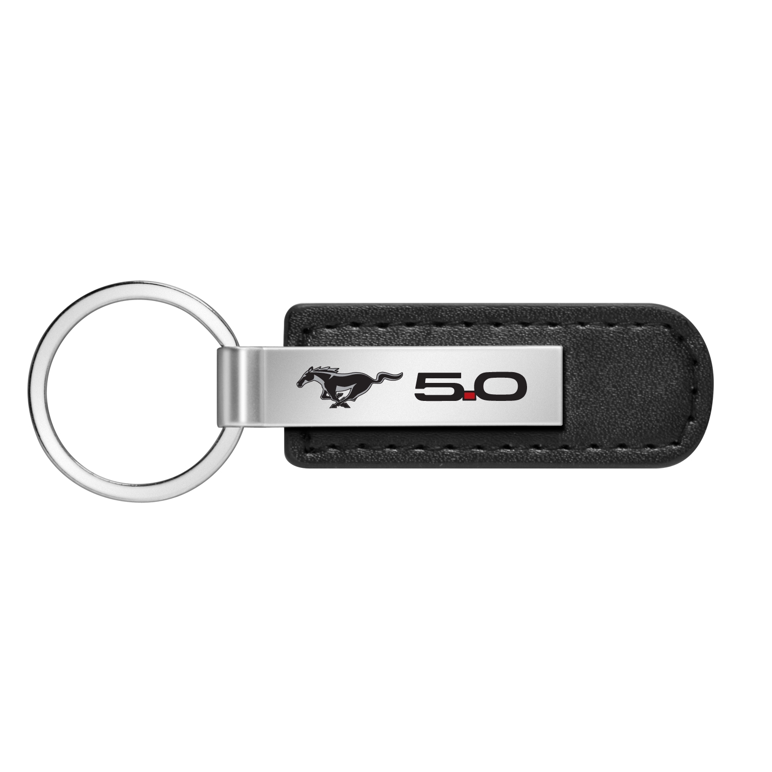 Ford Mustang GT 5.0 Black Leather Strap Key Chain