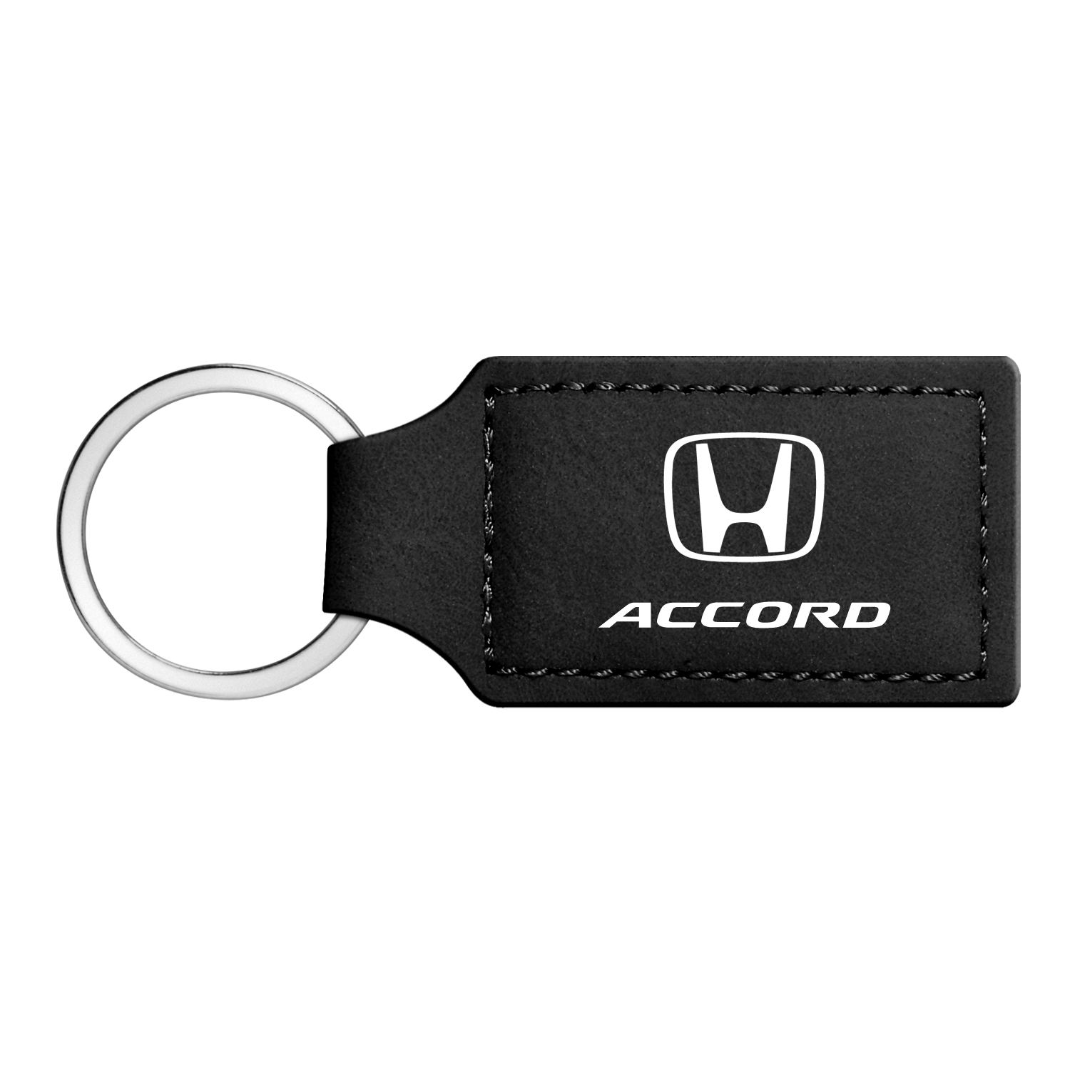 Honda Accord Rectangular Black Leather Key Chain