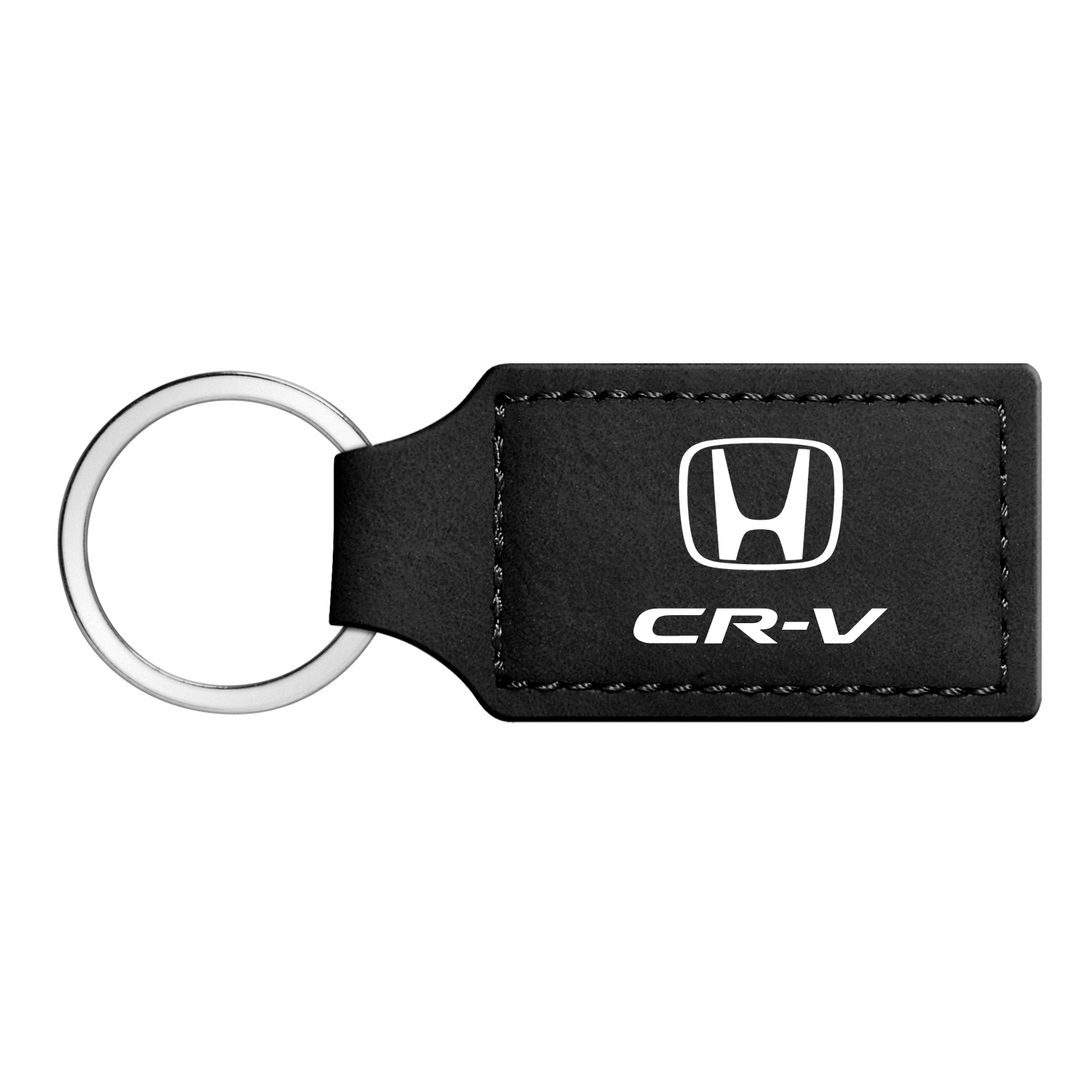 Honda CR-V Rectangular Black Leather Key Chain