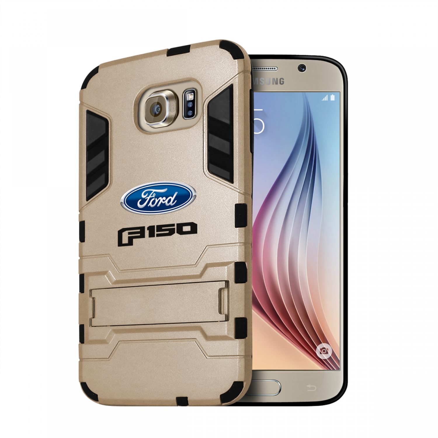 Ford F-150 2015 up Samsung Galaxy S6 Shockproof TPU ABS Hybrid Golden Phone Case