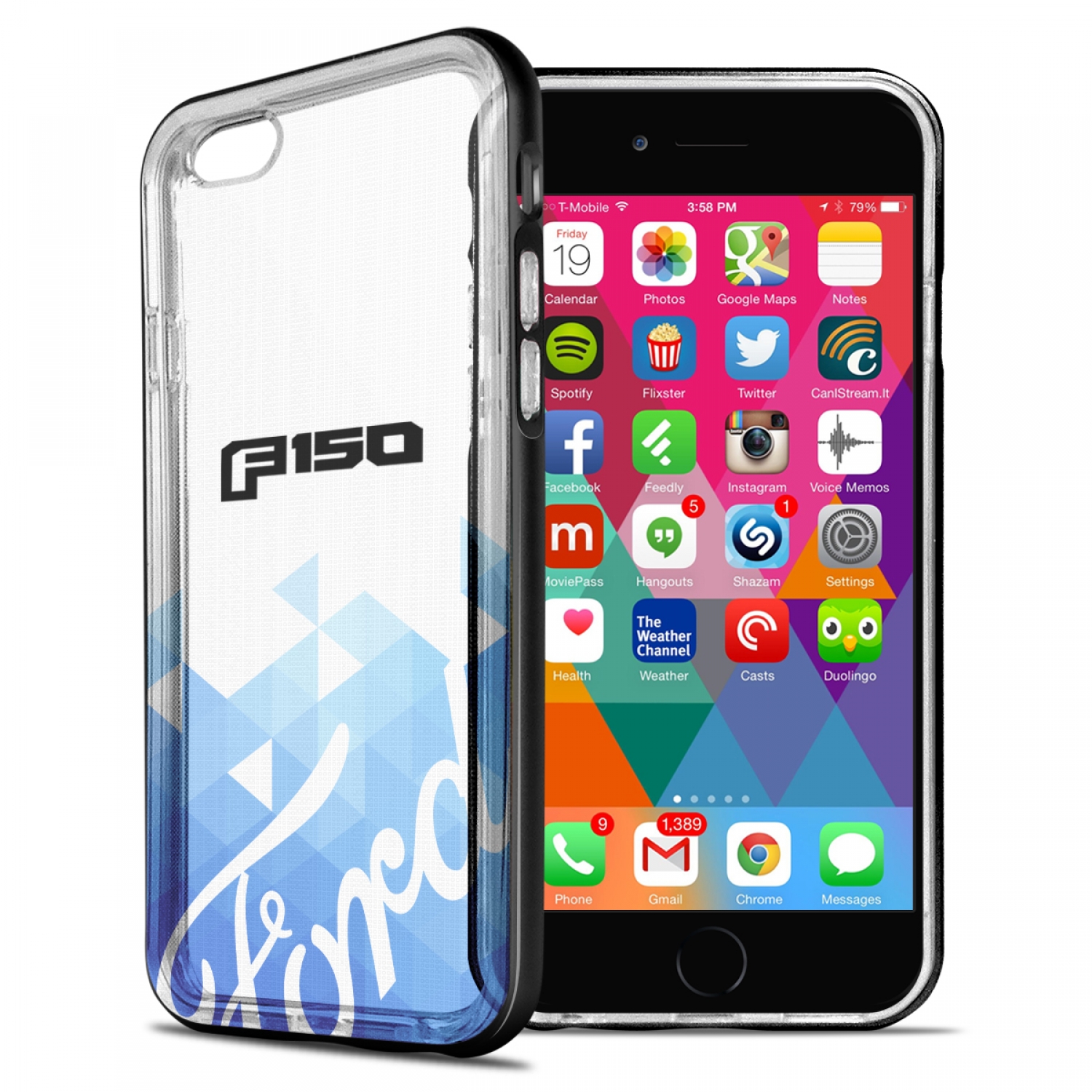 Ford F-150 2015 up iPhone 6 6s Shockproof Clear TPU Case with Metal Bumper Hybrid Phone Case